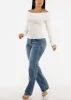 Off Shoulder Ribbed Sweater Top Ivory sold by Moda