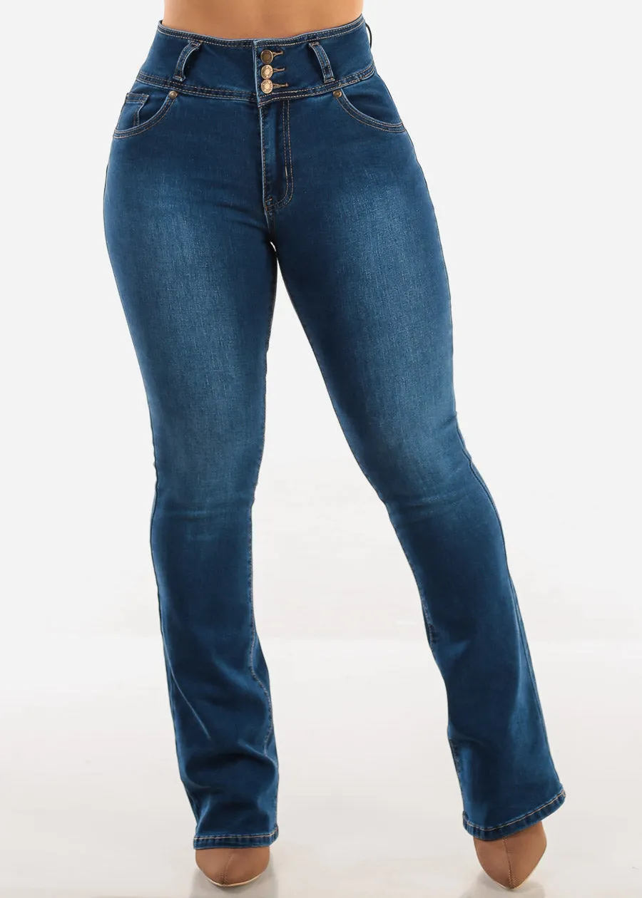 Butt Lift High Waist Med Blue Bootcut Jeans sold by Moda product image thumbnail 3
