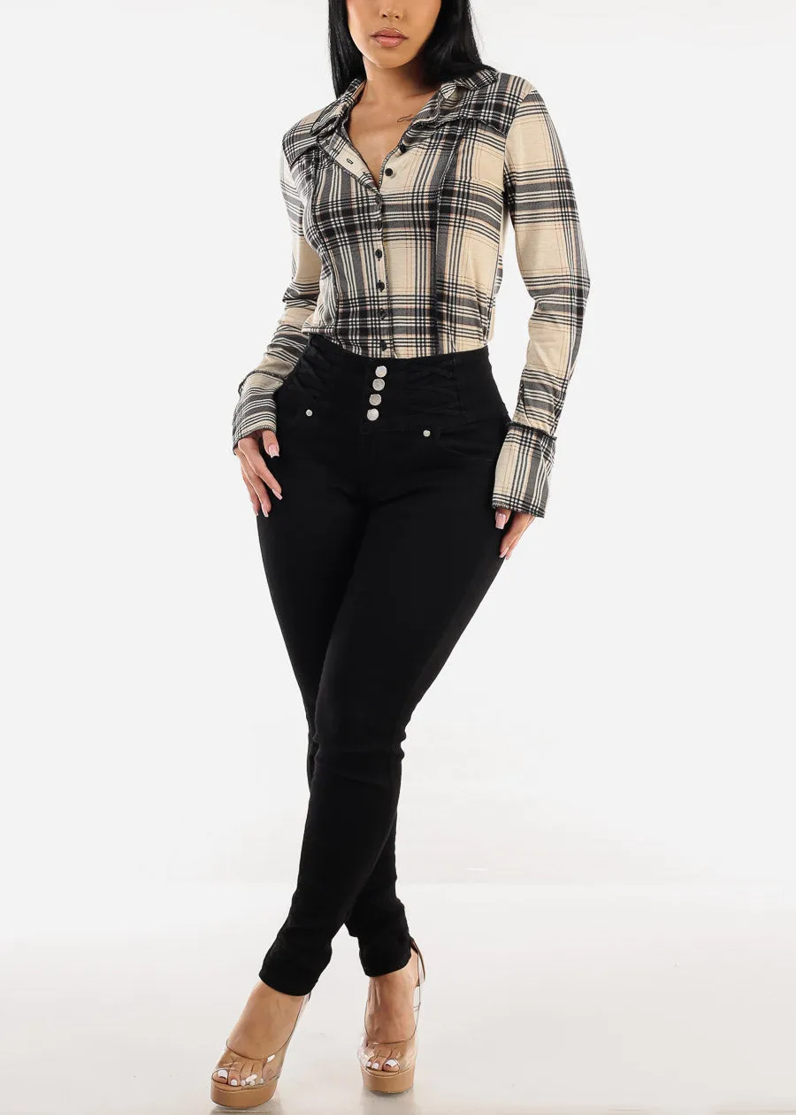 Super High Waist Black Butt Lifting Skinny Jeans sold by Moda product image thumbnail 2