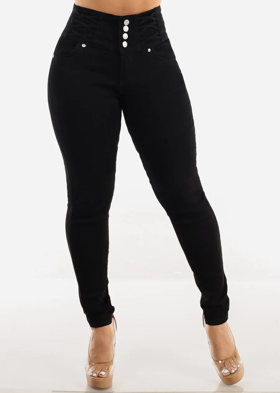 Super High Waist Black Butt Lifting Skinny Jeans sold by Moda product image thumbnail 3