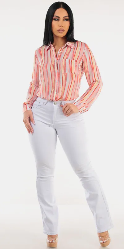Stripe Bootcut Denim Set sold by Moda