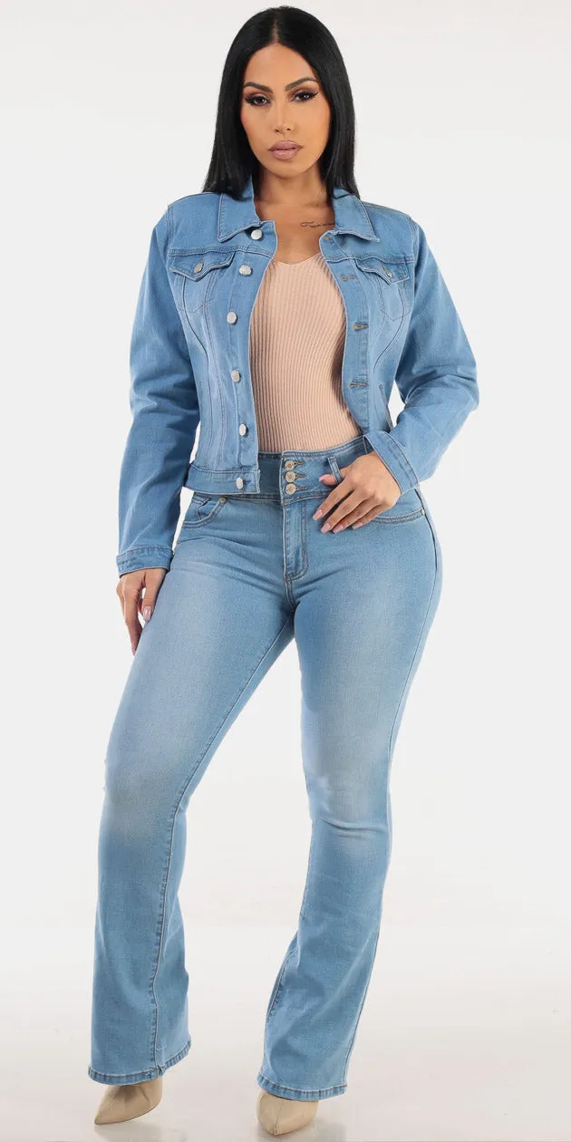 Denim Butt Lift Skinnies Trio sold by Moda