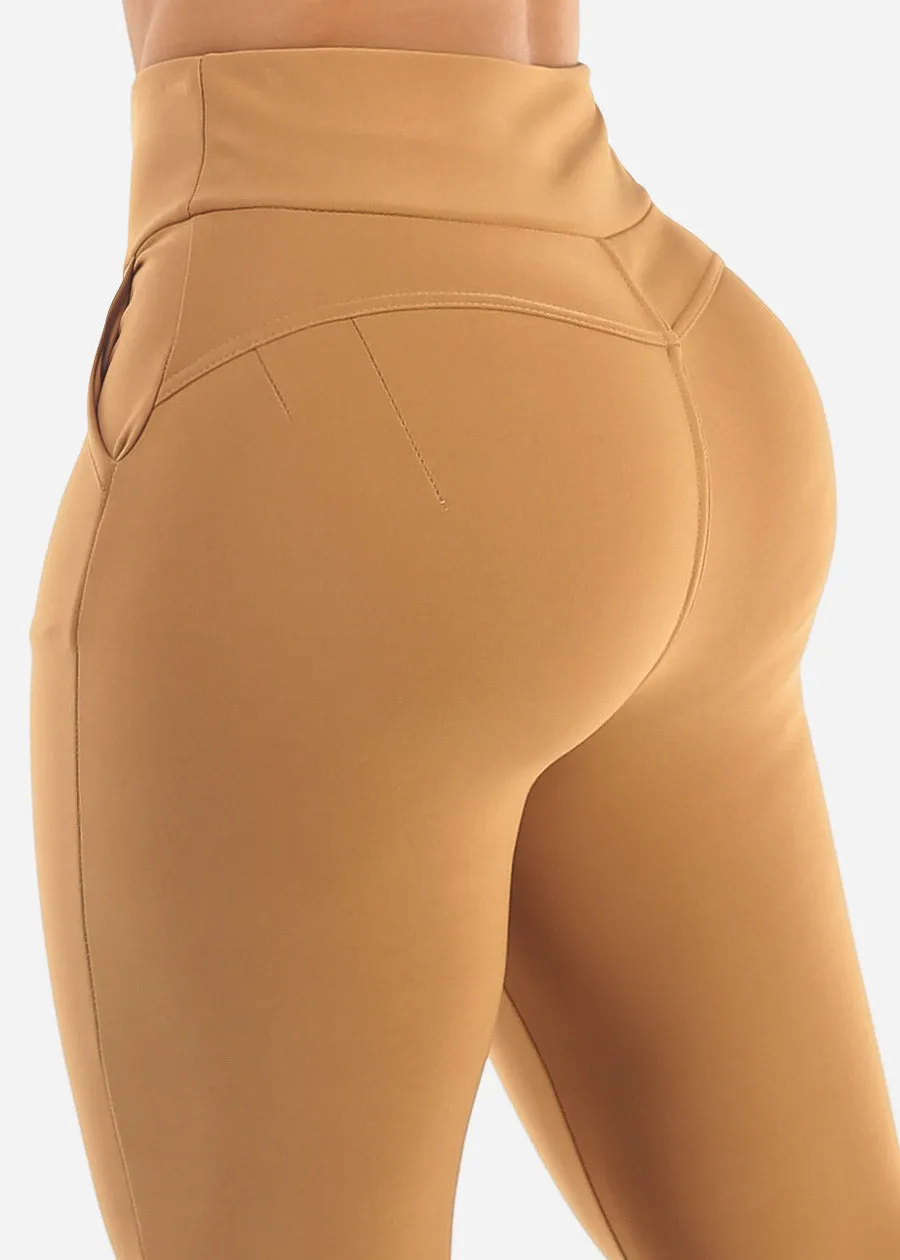 Butt Lift Super High Waist Khaki Skinny Ankle Pants sold by Moda