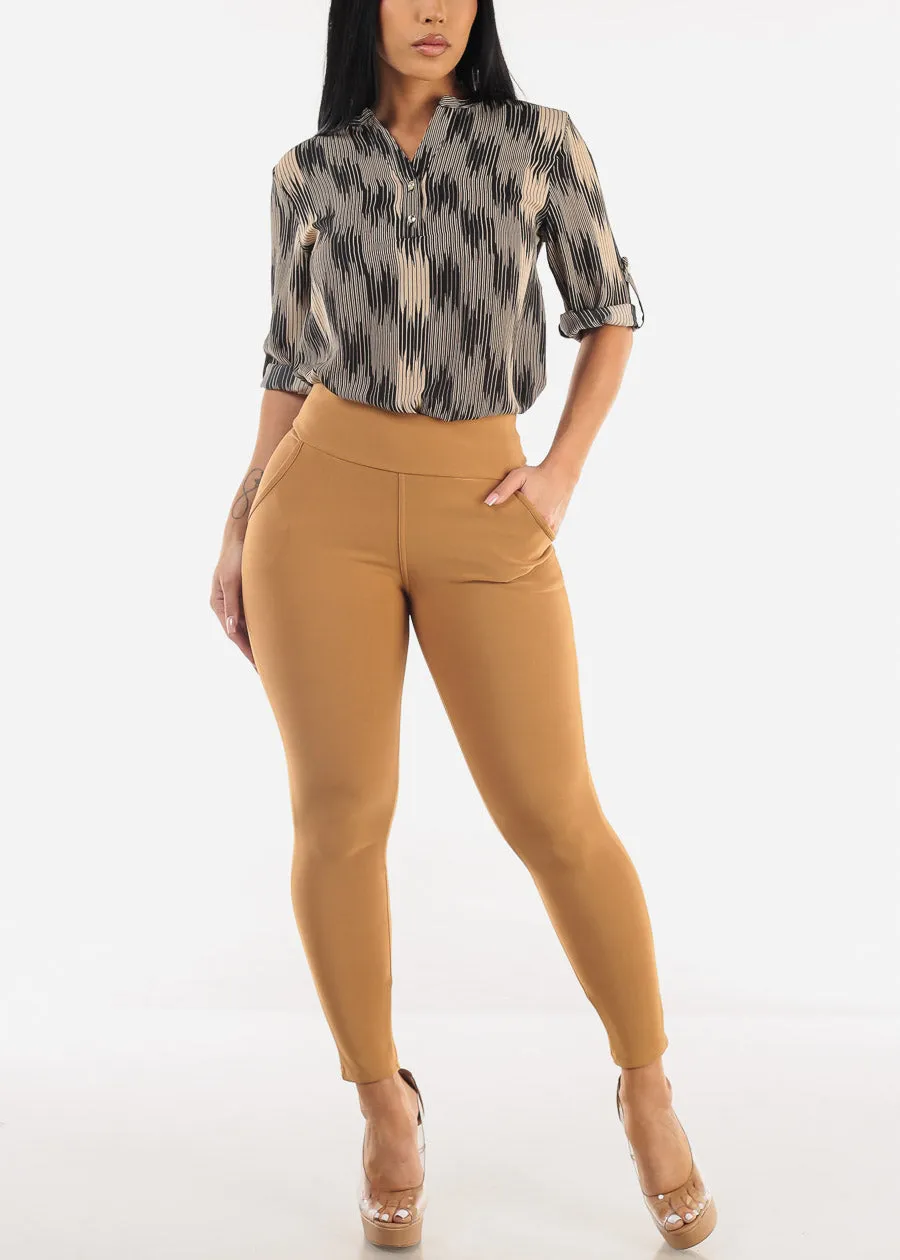 Butt Lift Super High Waist Khaki Skinny Ankle Pants sold by Moda product image thumbnail 2