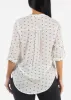 White Quarter Sleeve V-Neck Printed Blouse sold by Moda