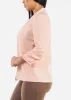 Open Front Ruched Quarter Sleeve Blazer Pink sold by Moda