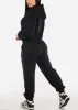 High Waisted Black Fleece Jogger Pants sold by Moda