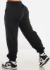 High Waisted Black Fleece Jogger Pants sold by Moda