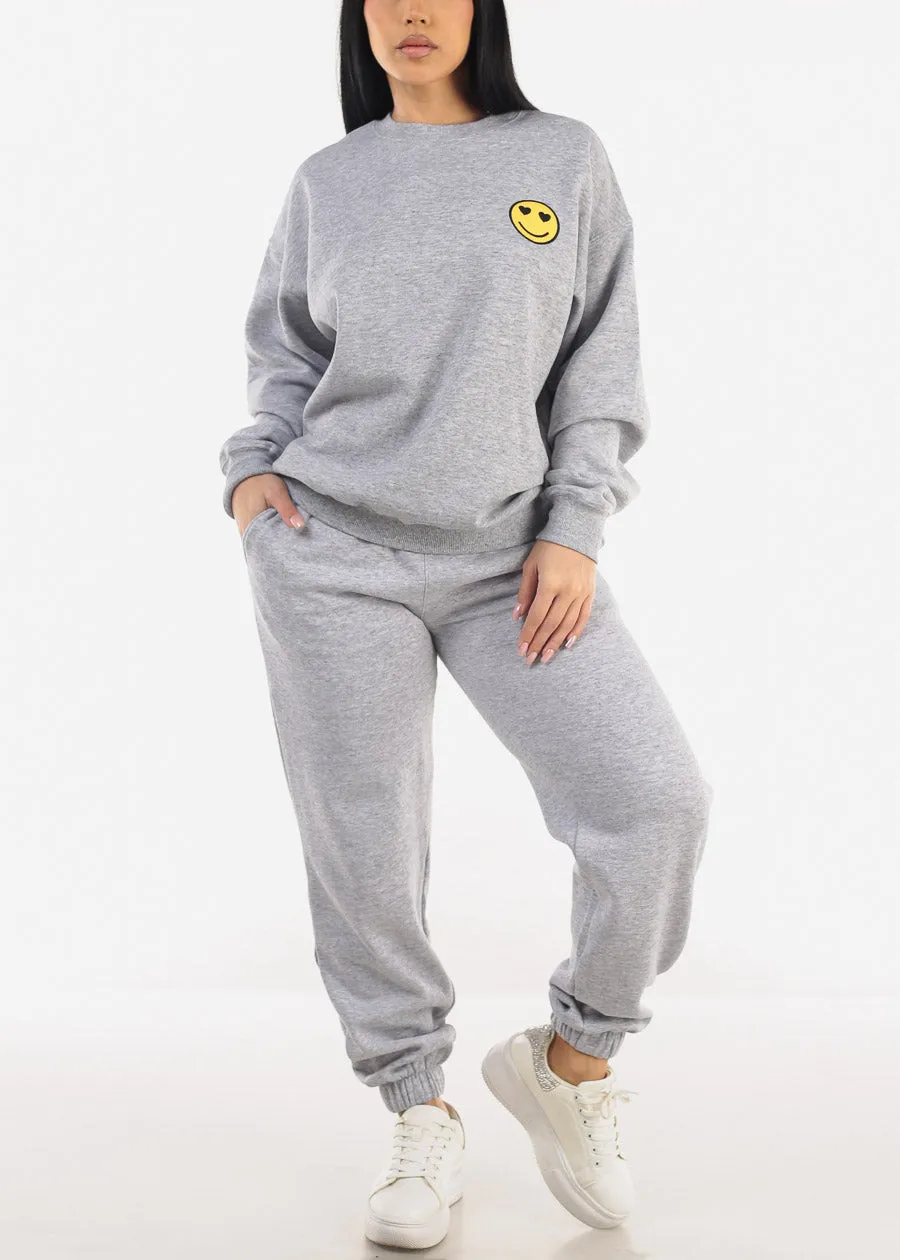 High Waisted Fleece Jogger Pants Heather Grey sold by Moda product image thumbnail 5