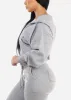 Oversized Fleece Zip Up Hoodie Grey sold by Moda