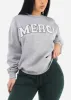 Relaxed Fit Fleece Sweatshirt Heather Grey "Merci" sold by Moda