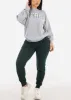 Relaxed Fit Fleece Sweatshirt Heather Grey "Merci" sold by Moda