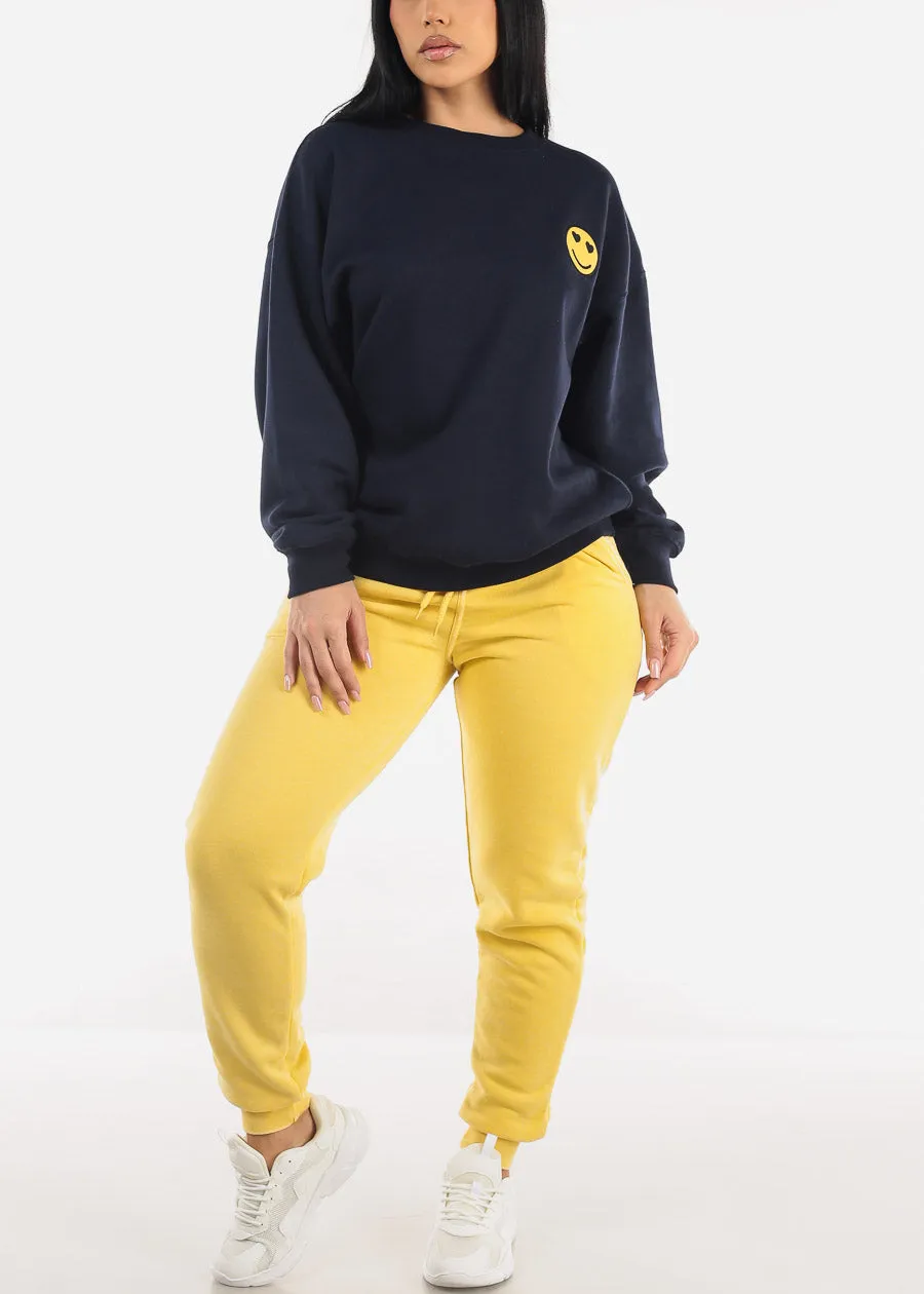 High Waist Fleece Burnout Relax Fit Jogger Pants Yellow sold by Moda product image thumbnail 5