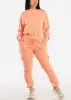 Long Sleeve Crewneck Fleece Sweatshirt Orange sold by Moda