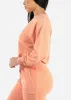 Long Sleeve Crewneck Fleece Sweatshirt Orange sold by Moda