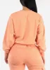 Long Sleeve Crewneck Fleece Sweatshirt Orange sold by Moda