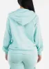 Oversized Zip Up Fleece Hoodie Aqua sold by Moda