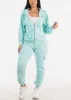 Oversized Zip Up Fleece Hoodie Aqua sold by Moda
