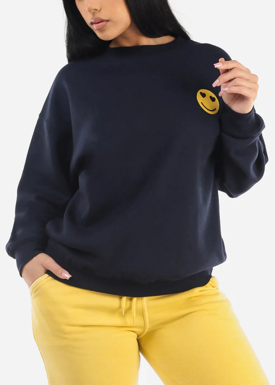 Relax Fit Fleece Oversized Sweatshirt Navy sold by Moda product image thumbnail 5