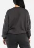 Relaxed Fit Fleece Sweatshirt Charcoal "Bonita" sold by Moda
