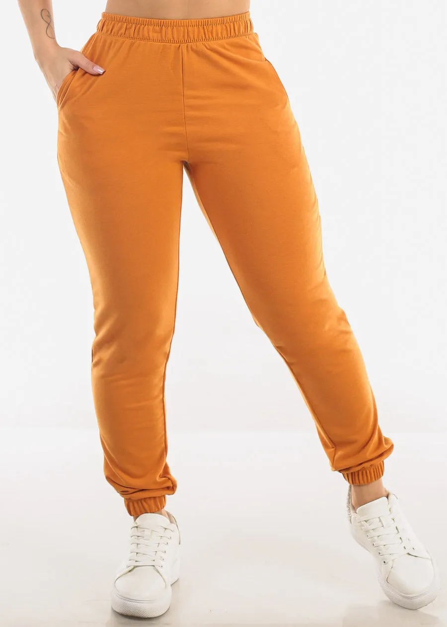 Cropped Zip Up Hoodie & Jogger Pants Tangerine (2 PCE SET) sold by Moda product image thumbnail 5