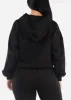 Black Long Sleeve Relaxed Fit Fleece Pullover Hoodie sold by Moda