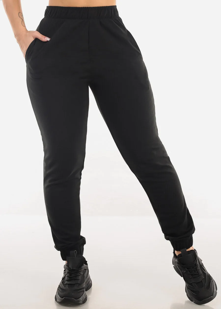 Black Cropped Zip Up Hoodie & Jogger Pants (2 PCE SET) sold by Moda product image thumbnail 5