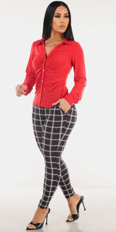 Red Butt Lift Skinnies Set sold by Moda