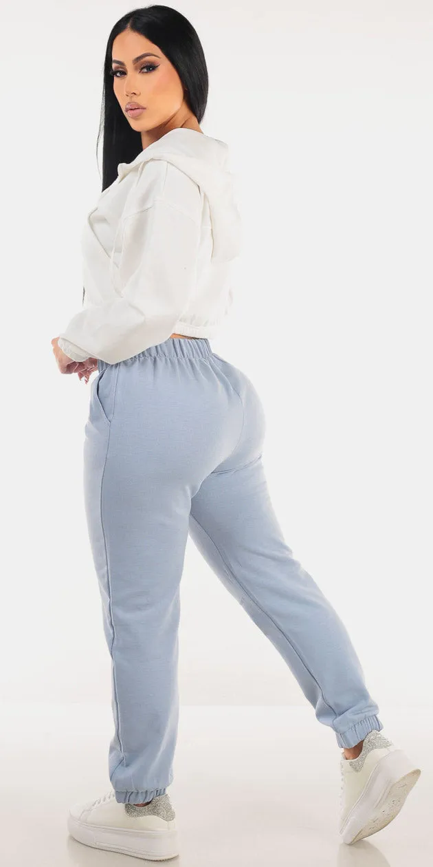 White Fleece Jogger Trio sold by Moda product image thumbnail 2