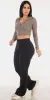 Knit Flared Pants Outfit sold by Moda