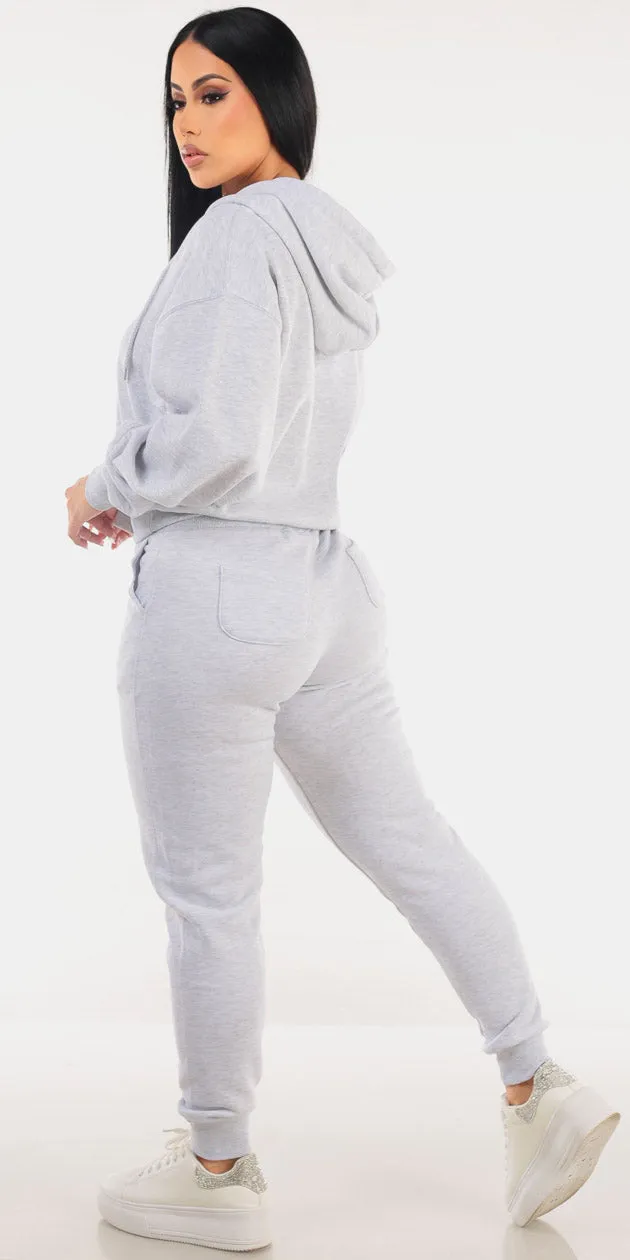 Zip Up Grey Jogger Outfit sold by Moda product image thumbnail 2