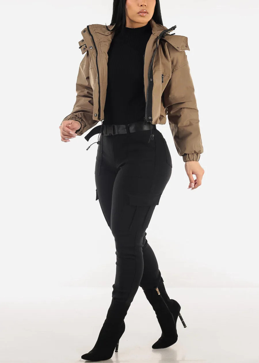 Black Belted Hyper Stretch Cargo Jogger Pants sold by Moda product image thumbnail 2