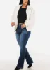 White Long Sleeve Zip Up Faux Fur Collared Jacket sold by Moda