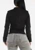 Black Zip Up Long Sleeve Suede Jacket sold by Moda