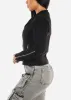 Black Zip Up Long Sleeve Suede Jacket sold by Moda