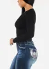 Long Sleeve Black Ribbed Sweater Top sold by Moda