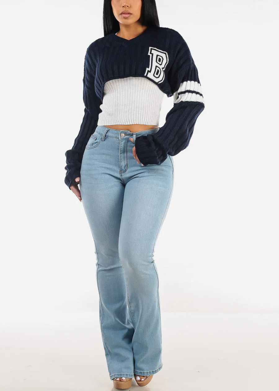 Long Sleeve White Ribbed Sweater Top sold by Moda product image thumbnail 5