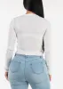 Long Sleeve White Ribbed Sweater Top sold by Moda