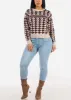 Round Neck Long Sleeve Printed Sweater Taupe sold by Moda