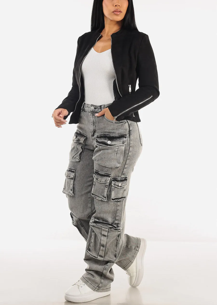 White Long Sleeve Vneck Ribbed Sweater sold by Moda product image thumbnail 2