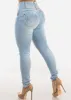 Butt Lift Distressed Super High Waist Light Skinny Jeans sold by Moda