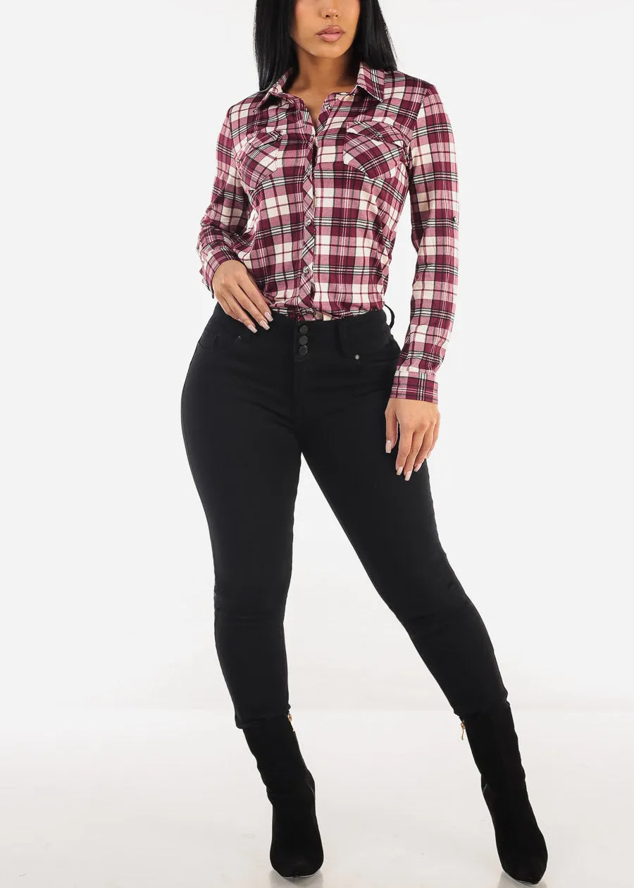 Black Butt Lifting Mid Rise Skinny Jeans sold by Moda product image thumbnail 2