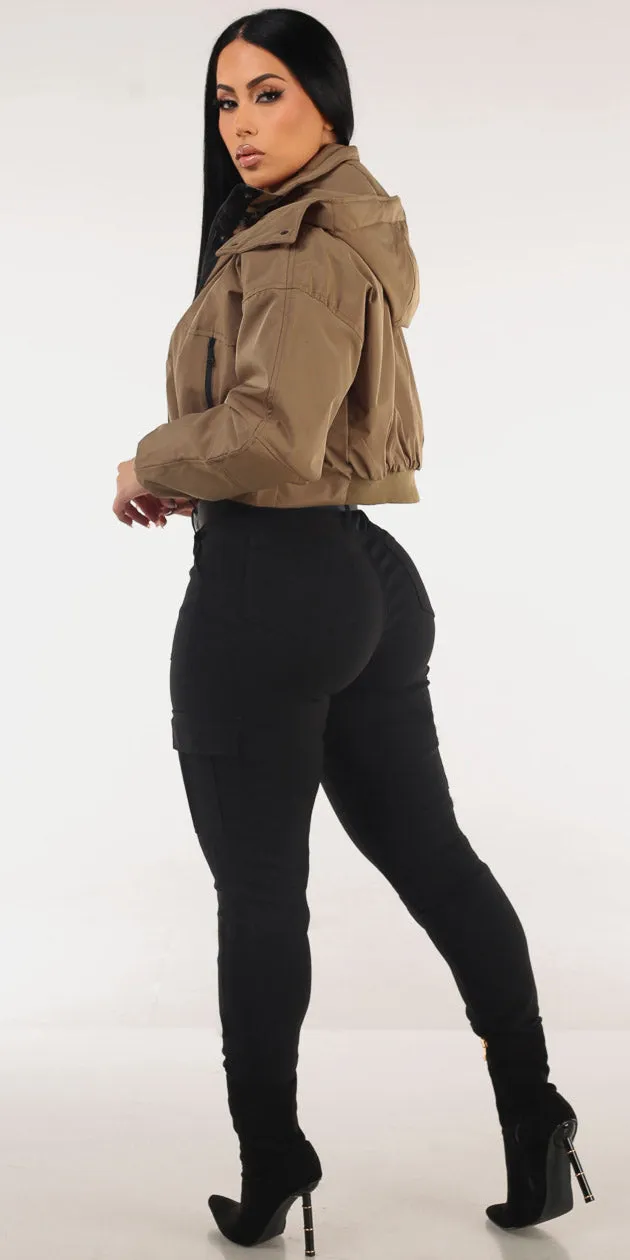 Olive Knit Cargo Jogger Trio sold by Moda product image thumbnail 2