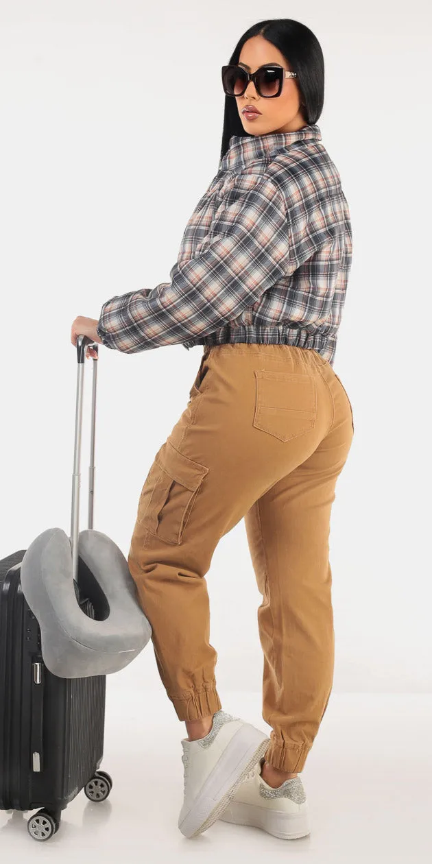 Plaid Cargo Jogger Trio sold by Moda product image thumbnail 2