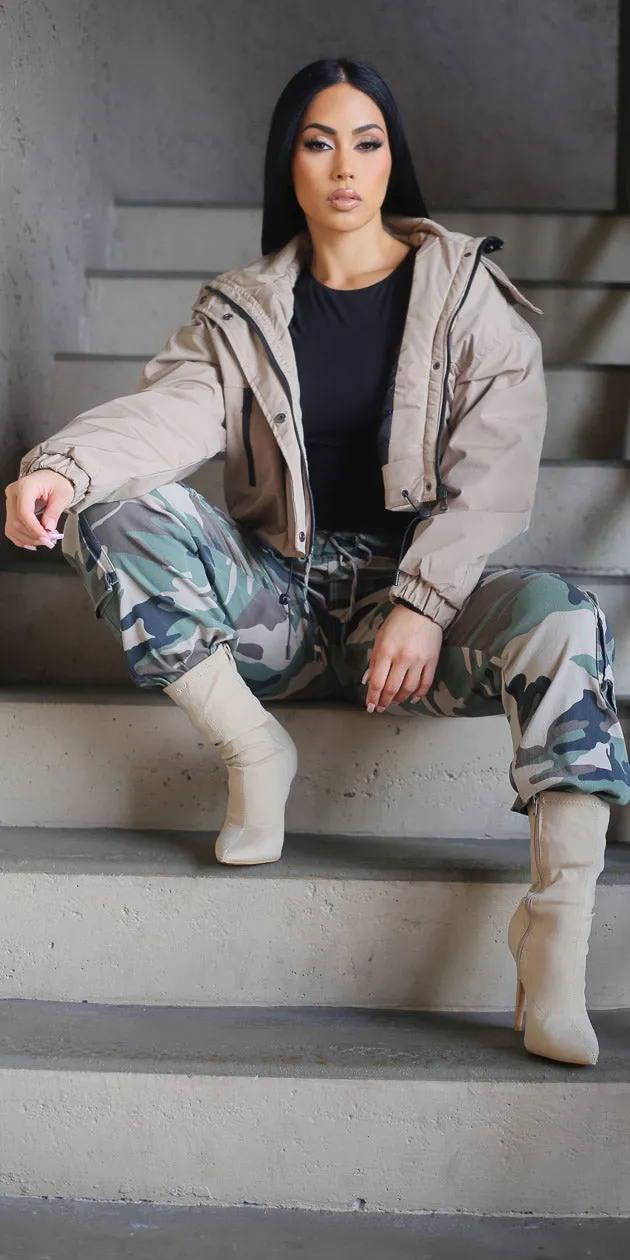 Khaki Camo Jogger Trio sold by Moda product image thumbnail 3