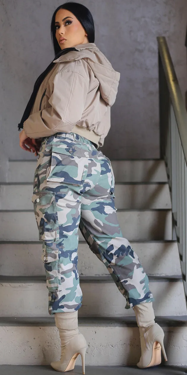 Khaki Camo Jogger Trio sold by Moda product image thumbnail 2