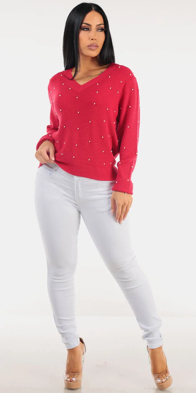 Red Butt Lift Skinnies Look sold by Moda