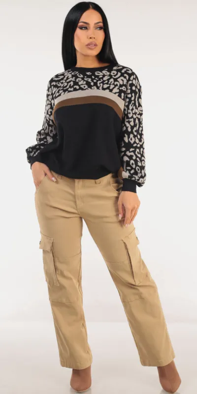 Knit Butt Lift Cargo Pants Set sold by Moda