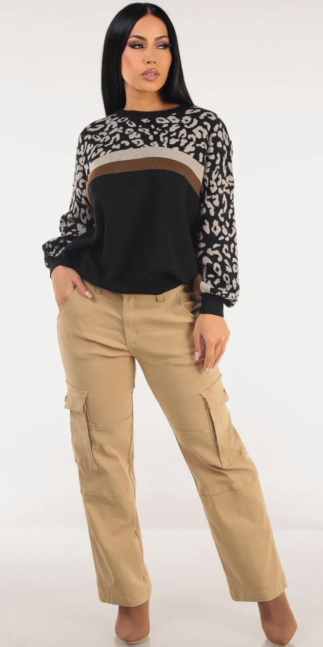 Knit Butt Lift Cargo Pants Set sold by Moda