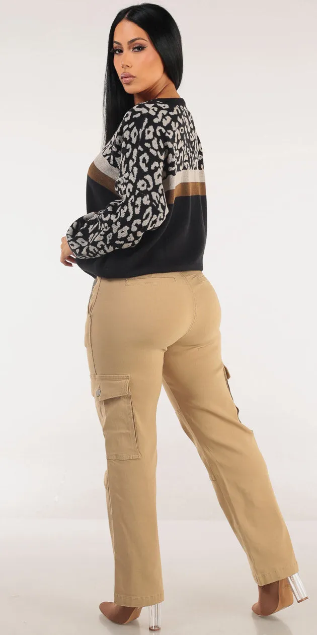 Knit Butt Lift Cargo Pants Set sold by Moda product image thumbnail 2